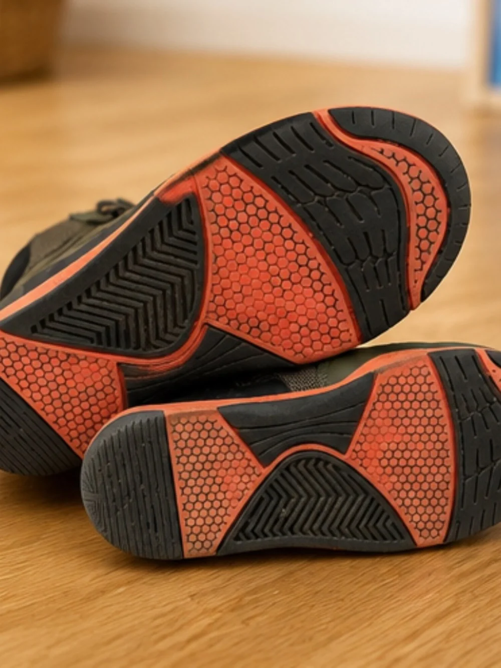 Kids Hiking Boots Olive Green & Orange | Size US 11